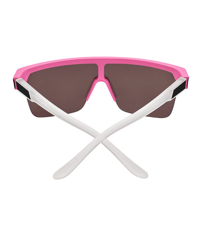 SPY FLYNN 5050 SUNGLASSES MATTET PINK MATTE TRANSLUCENT WHITE w/ HAPPY BRONZE PINK MIRROR