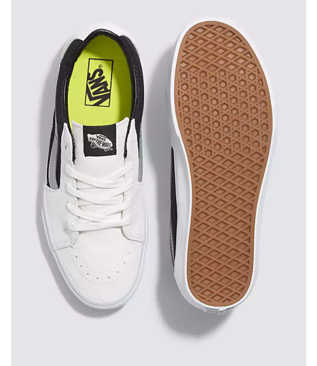 VANS MENS SK8-LOW SHOES 2TONE WHITE/BLACK
