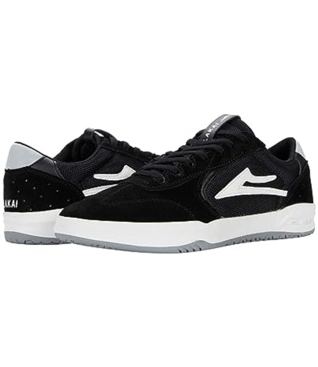 LAKAI MENS ATLANTIC SHOES BLACK/LIGHT GREY SUEDE