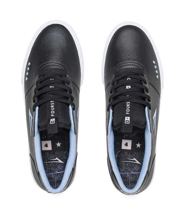 LAKAI MENS MANCHESTER SHOES BLACK/PEBBLE LEATHER