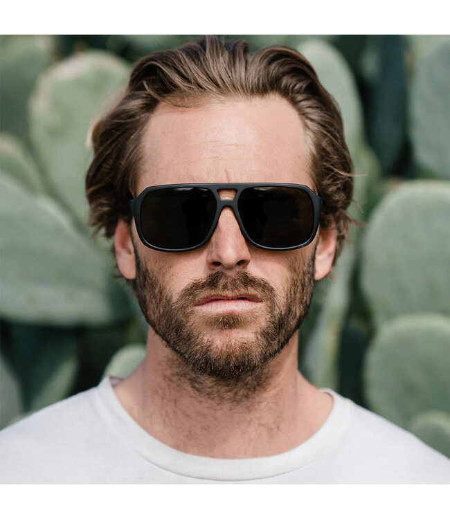 ELECTRIC DUDE MATTE BLACK SUNGLASSES w/ GREY POLAR LENS