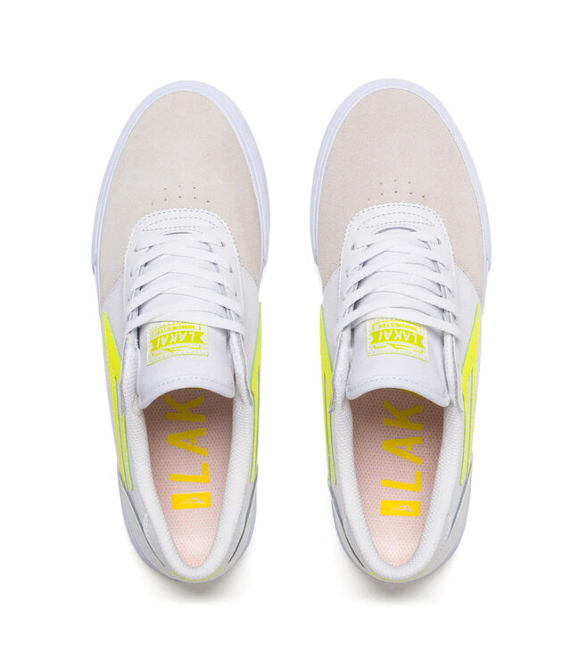 LAKAI MENS MANCHESTER SHOES WHITE/NEON