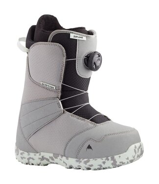 BURTON BURTON KIDS ZIPLINE BOA SNOWBOARD BOOTS GRAY/NEO-MINT 2024