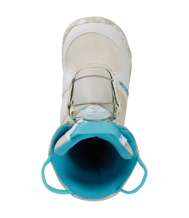 BURTON KIDS GROM BOA SNOWBOARD BOOTS WHITE 2024