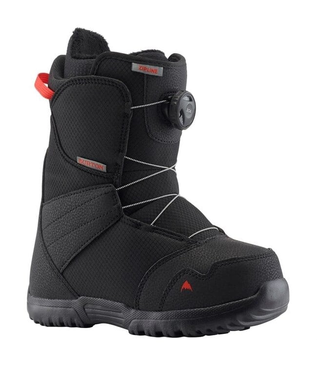 BURTON KIDS ZIPLINE BOA SNOWBOARD BOOTS BLACK 2024