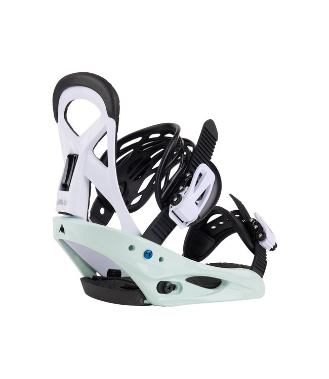 BURTON KIDS SMALLS RE:FLEX SNOWBOARD BINDINGS NEO-MINT/WHITE 2024