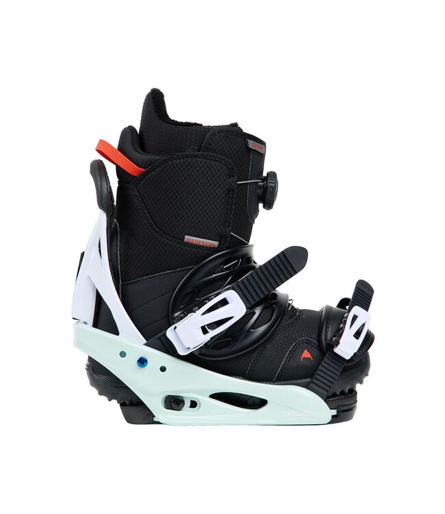 BURTON KIDS SMALLS RE:FLEX SNOWBOARD BINDINGS NEO-MINT/WHITE 2024