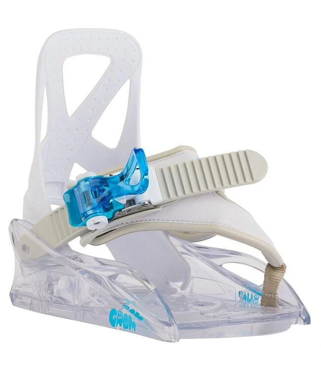 BURTON KIDS GROM DISC SNOWBOARD BINDINGS WHITE 2024