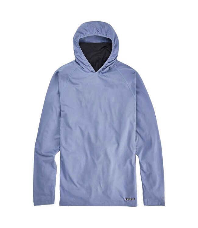 BURTON MIDWEIGHT X BASE LAYER LONG NECK HOODIE SLATE BLUE 2024