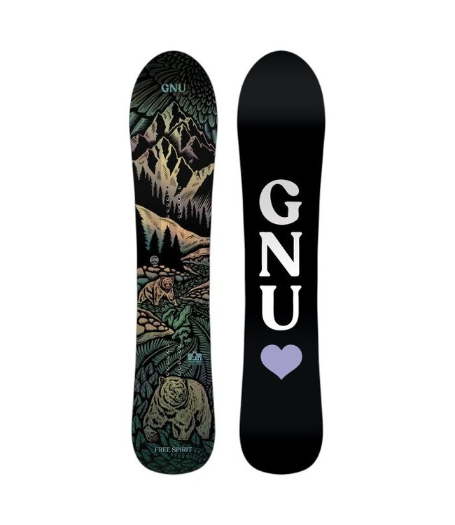 GNU WOMENS FREE SPIRIT SNOWBOARD 2024