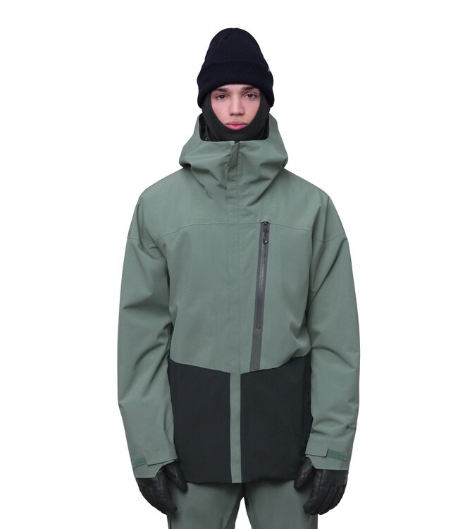 686 GORE-TEX GT JACKET CYPRESS GREEN COLORBLOCK 2024 - ONE Boardshop