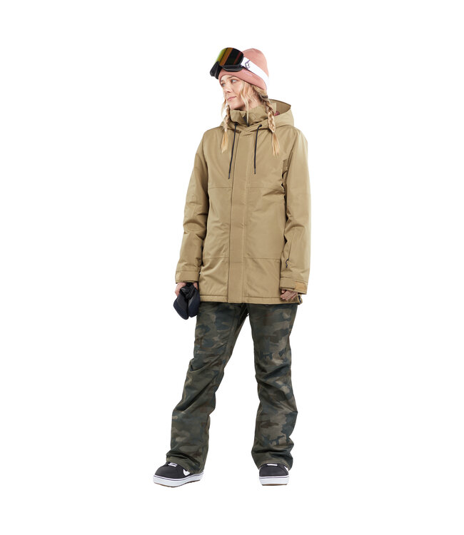 VOLCOM WOMENS SWIFT BIB OVERALL PANT CLOUDWASH CAMO 2024