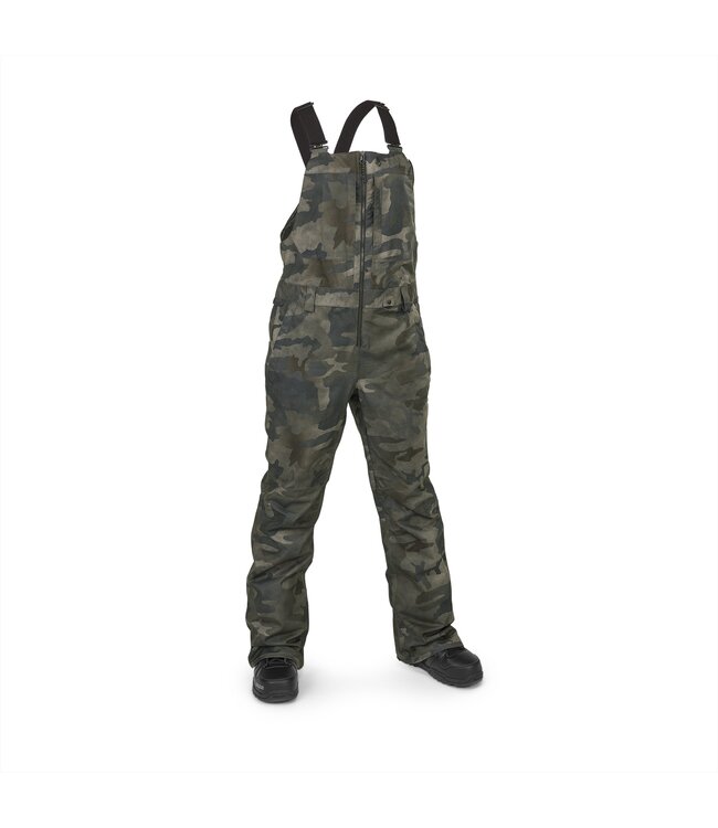 VOLCOM WOMENS SWIFT BIB OVERALL PANT CLOUDWASH CAMO 2024