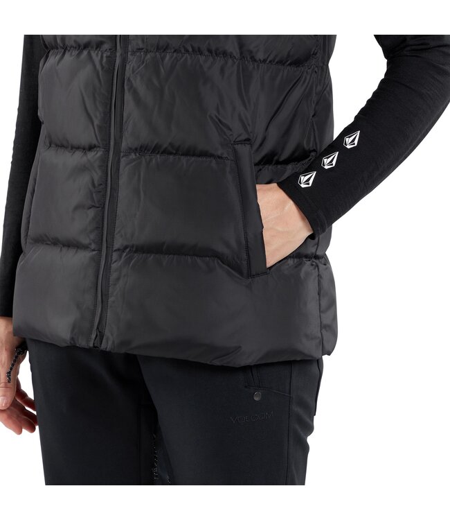 VOLCOM WOMENS STONE CASTINE PUFF VEST BLACK 2024