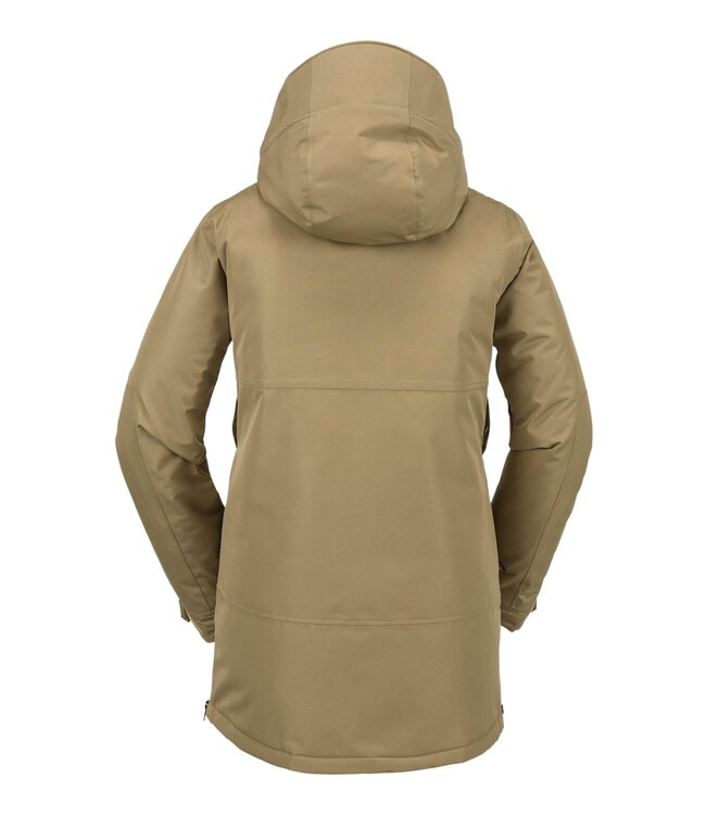 VOLCOM WOMENS PAXSON 2L TDS INFRARED PARKA DARK KHAKI 2024