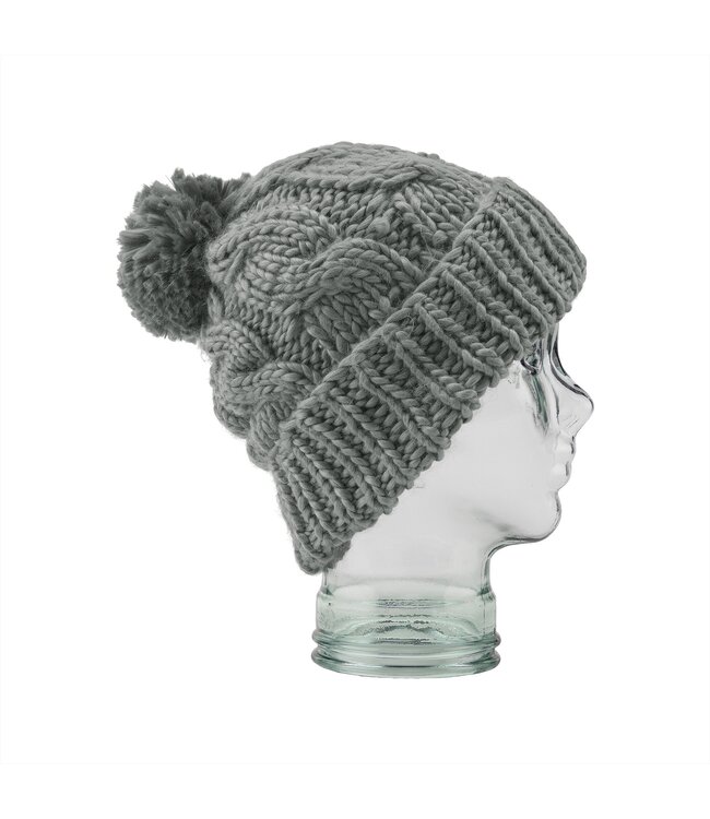 VOLCOM WOMENS HAND KNIT BEANIE STORM GREY 2024