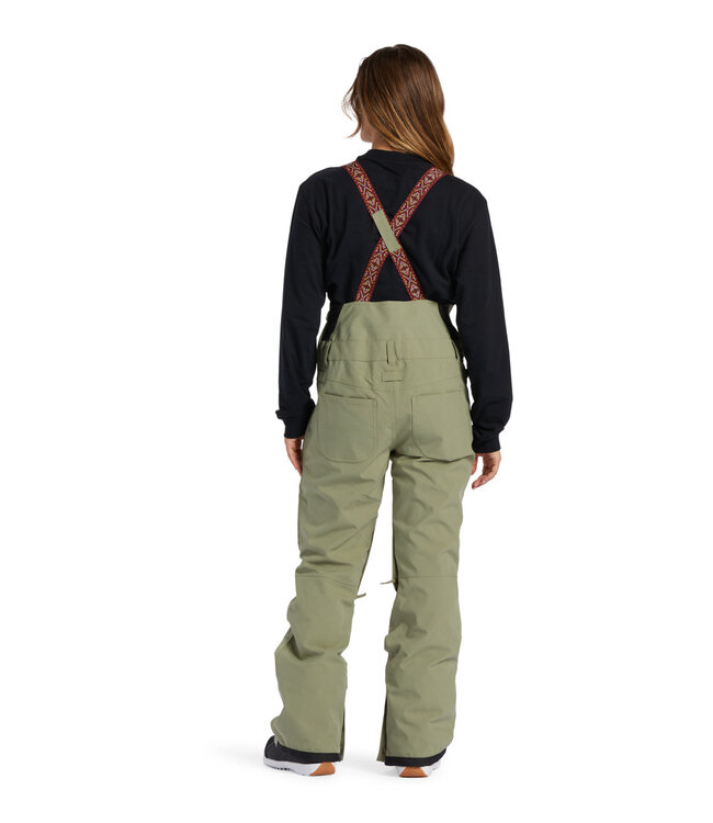 DC WOMENS CRUSADE BIB PANT OIL GREEN 2024