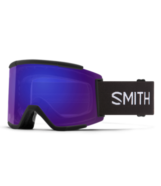 SMITH SMITH SQUAD XL GOGGLE BLACK W/ CHROMAPOP EVERYDAY VIOLET MIRROR + CHROMAPOP STORM AMBER 2024