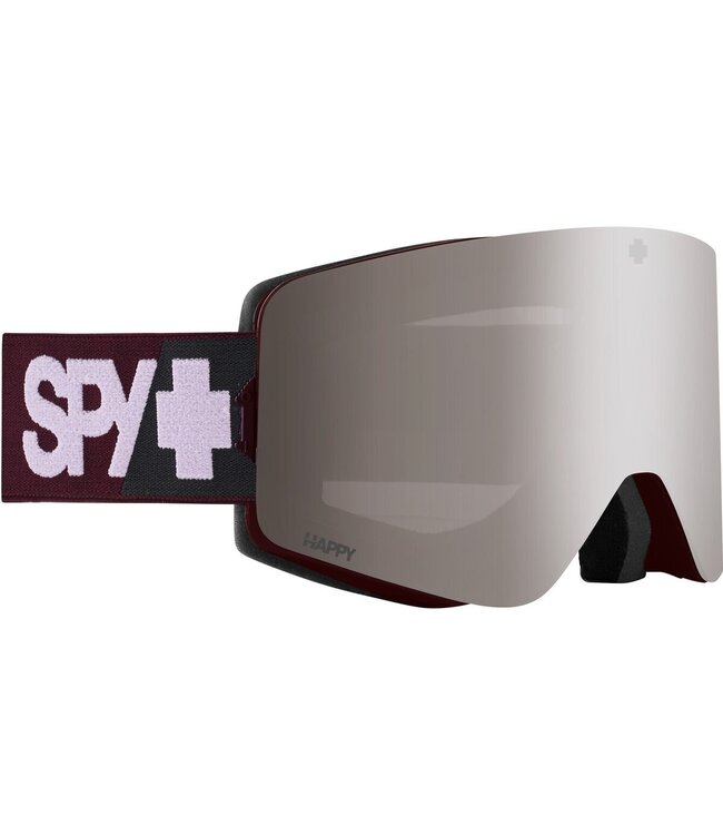 SPY MARAUDER GOGGLE MERLOT w/ HAPPY BRONZE SILVER MIRROR + HAPPY LOW LIGHT GRAY GREEN RED MIRROR 2024