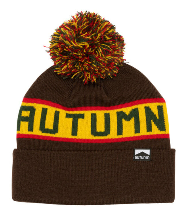 AUTUMN BURNOUT POM BEANIE BROWN 2024