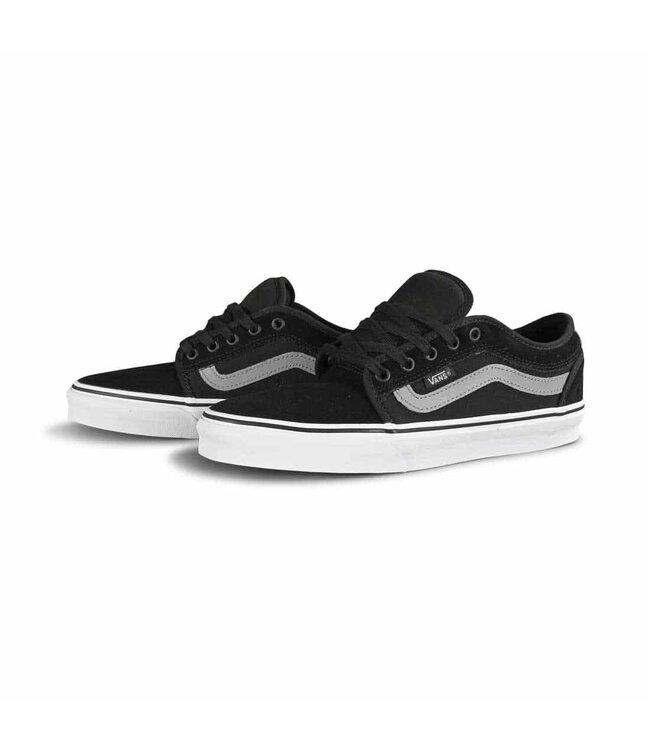 VANS MENS SKATE CHUKKA LOW SIDESTRIPE SHOE BLACK/GREY/WHITE