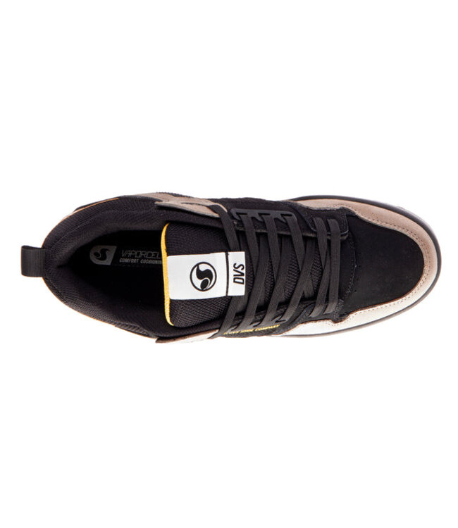 DVS MENS COMANCHE SHOE 2.0 BLACK TAN YELLOW SUEDE