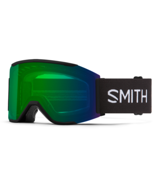 SMITH SMITH SQUAD MAG GOGGLE BLACK W/ CHROMAPOP EVERYDAY GREEN MIRROR 2024