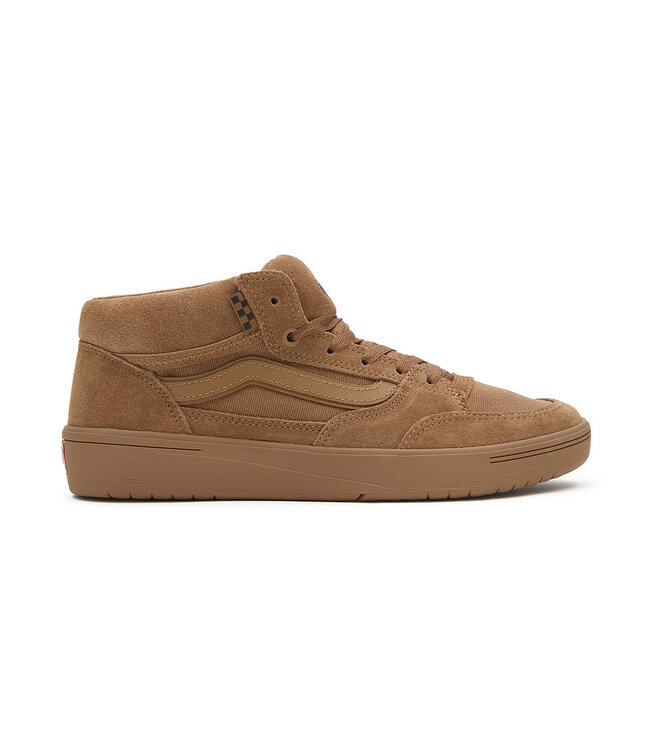VANS MENS SKATE ZAHBA MID SHOE BROWN/GUM