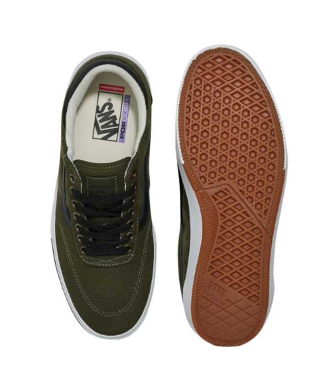 VANS MENS GILBERT CROCKETT SHOE CORDUROY OLIVE/BLACK