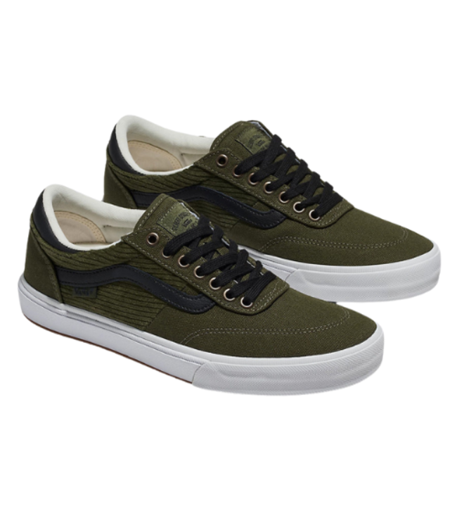VANS MENS GILBERT CROCKETT SHOE CORDUROY OLIVE/BLACK