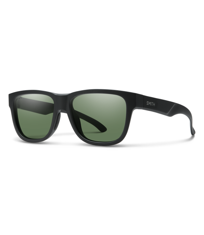 SMITH LOWDOWN SLIM 2 MATTE BLACK SUNGLASSES w/ CHROMAPOP POLAR GRAY GREEN