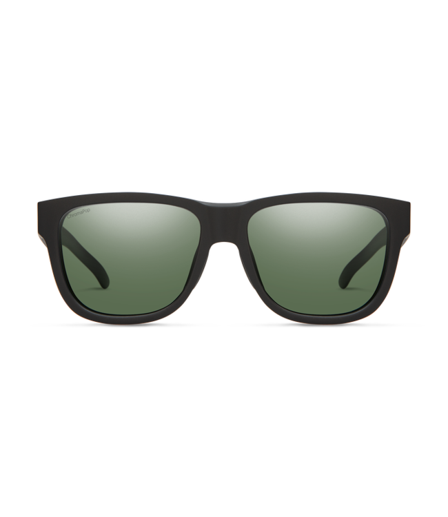 SMITH LOWDOWN SLIM 2 MATTE BLACK SUNGLASSES w/ CHROMAPOP POLAR GRAY GREEN