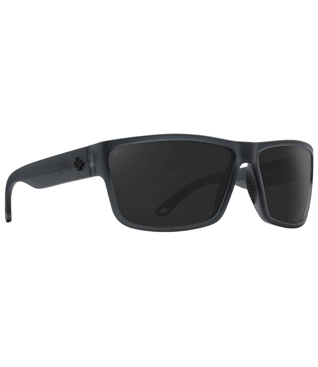 SPY ROCKY MATTE TRANSLUCENT GUNMETAL SUNGLASSES w/ HAPPY GRAY POLAR