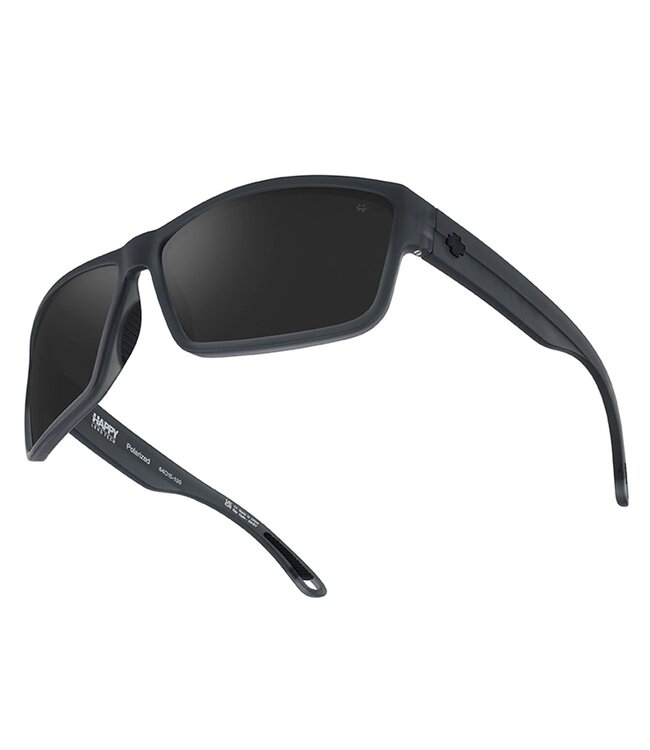 SPY ROCKY MATTE TRANSLUCENT GUNMETAL SUNGLASSES w/ HAPPY GRAY POLAR