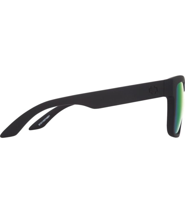 SPY DISCORD MATTE BLACK SUNGLASSES w/ HAPPY BRONZE POLAR GREEN SPECTRA MIRR0R