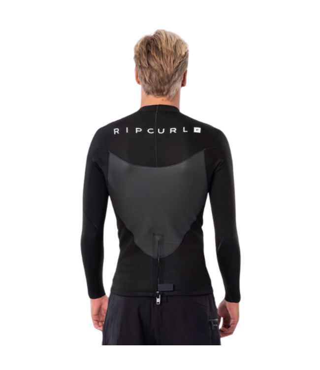 RIP CURL MENS OMEGA 1.5MM LS WETSUIT JACKET  BLACK