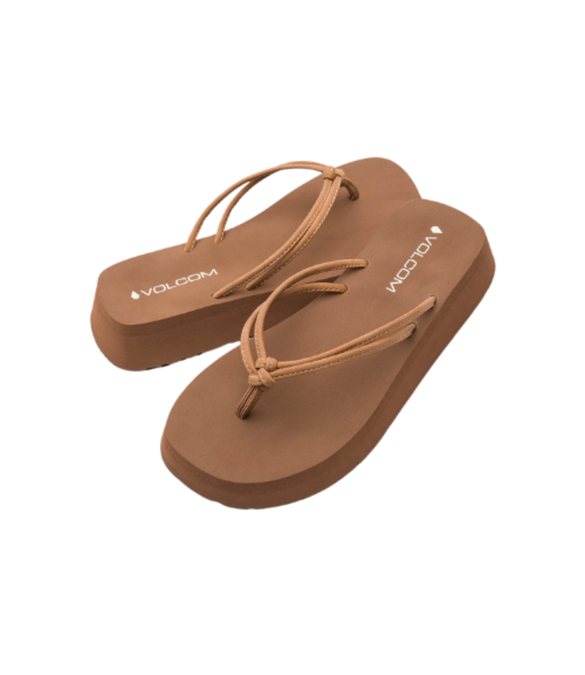 VOLCOM WOMENS FOREVER UP SANDALS TAN