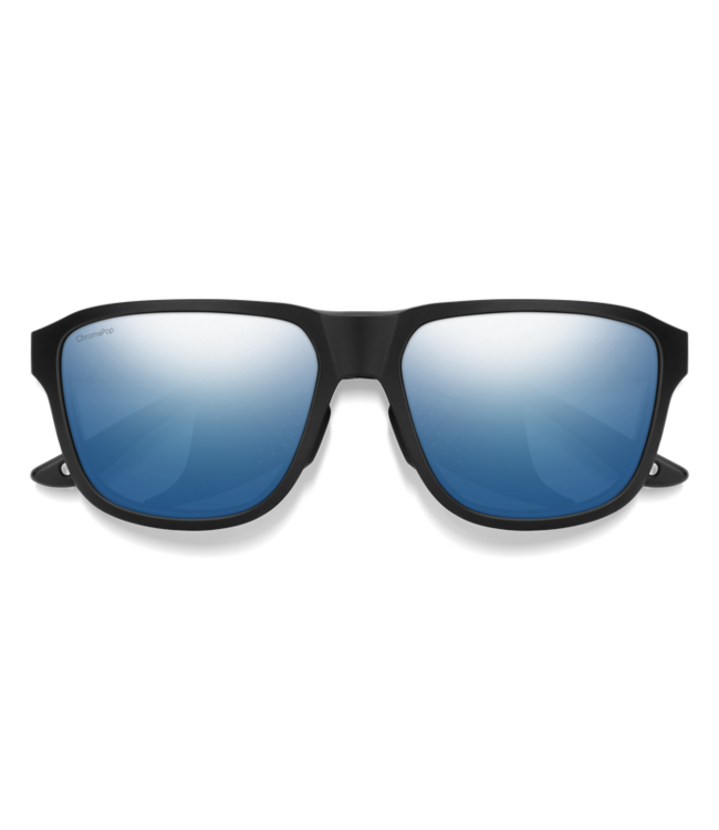 SMITH EMBARK SUNGLASSES MATTE BLACK w/ PC CHROMAPOP POLAR BLUE MIRROR