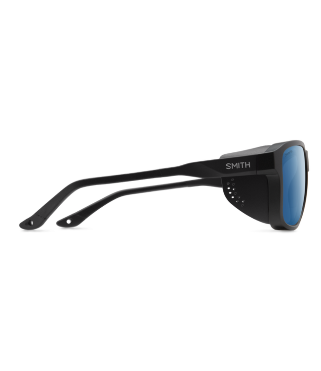 SMITH EMBARK SUNGLASSES MATTE BLACK w/ PC CHROMAPOP POLAR BLUE MIRROR