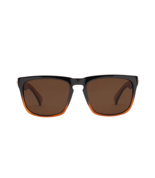 ELECTRIC KNOXVILLE XL MATTE BLACK AMBER SUNGLASSES w/ BRONZE POLAR
