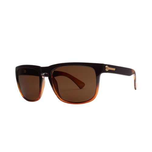 ELECTRIC KNOXVILLE XL MATTE BLACK AMBER SUNGLASSES w/ BRONZE POLAR