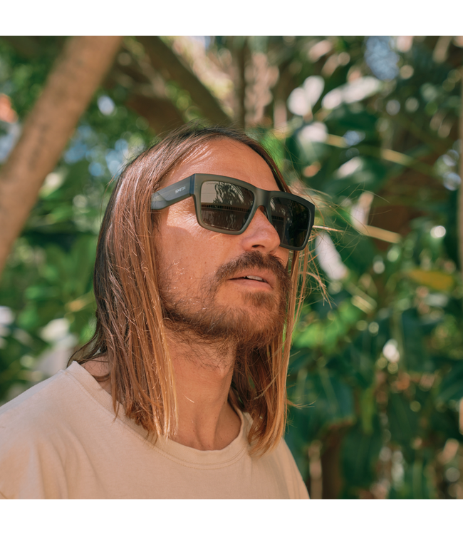 SMITH LINEUP MATTE MOSS CRYSTAL SUNGLASSES w/ CP POLAR GRAY GREEN