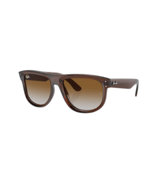 RAY BAN RAY-BAN BOYFRIEND SUNGLASSES REVERSE TRANSPARENT BROWN w/ CLEAR GRADIENT