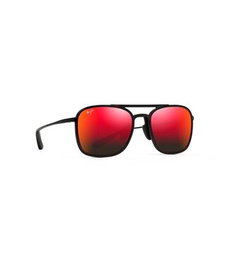 MAUI JIM KEOKEA RED BLACK TORTOISE SUNGLASSES w/ HAWAII LAVA POLAR