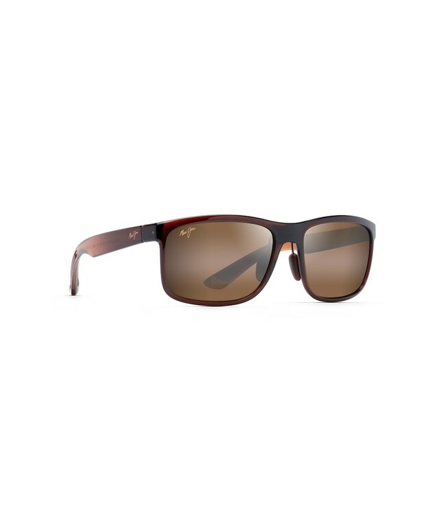 MAUI JIM HUELO TRANSLUCENT ROOTBEER SUNGLASSES w/ HLC BRONZE POLAR