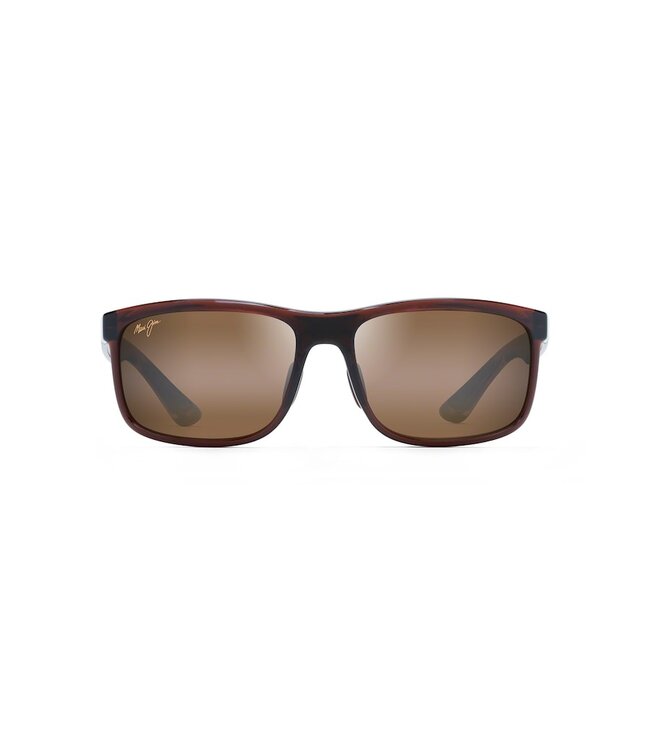 MAUI JIM HUELO TRANSLUCENT ROOTBEER SUNGLASSES w/ HLC BRONZE POLAR