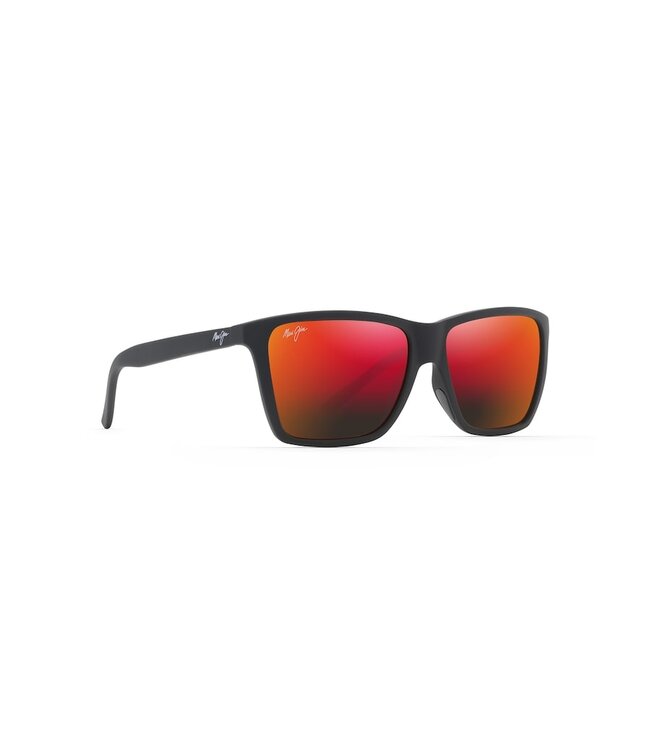MAUI JIM CRUZEM MATTE BLACK SUNGLASSES w/ HAWAII LAVA POLAR