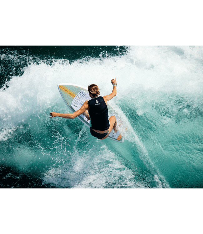 RONIX WOMENS KOAL CLASSIC FISH WAKESURF BOARD - SEA GLAZE/WHITE/PEACH 2024