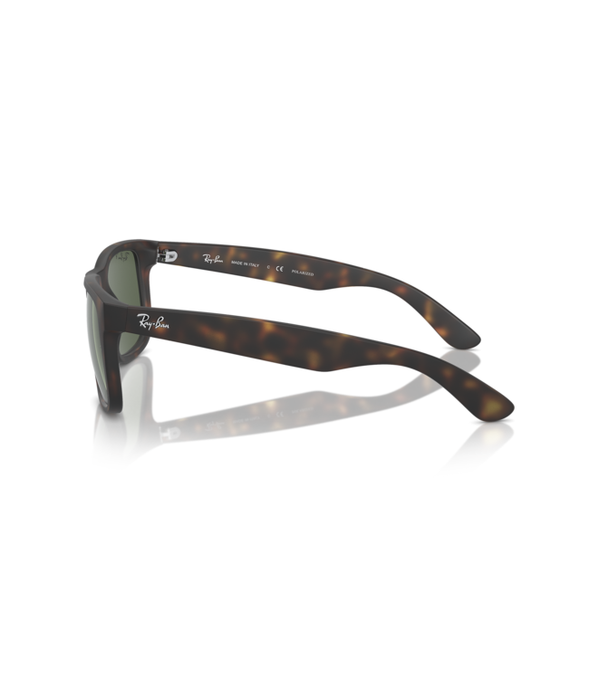 RAY-BAN JUSTIN SUNGLASSES RUBBER HAVANA w/ DARK GREY POLAR