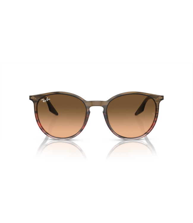 RAY-BAN RB2204 SUNGLASSES STRIPED BROWN GRADIENT w/ BIANCO UV400 ROSA